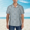 thumbnail image 2 of Rateoe Nautical1 Pattern Men’s Hawaiian Shirt – Short Sleeve Button-Down Tropical Beach Shirt, Lightweight & Breathable Casual Aloha Shirt with Pocket,Large, 2 of 7