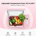 thumbnail image 4 of BougeRV Pink 23Qt Car Refrigerator 12 Volt Fridge Portable Freezer Compressor Cooler 12/24V DC 110~240V AC, -7℉~50℉ for RV Truck Vehicle Boat Outdoor & Home Use, 4 of 9