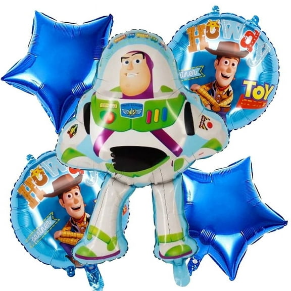 5 PCS Toy Balloons Buz Balloon Birthday Party Balloon Woodi Balloon Light Year Balloon
