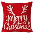 thumbnail image 2 of Christmas Pillow Cover 18X18 Inch Hand-Painted Elk Design, Linen Material Soft Skin-Friendly, Home Sofa Decorative Cushion Cover For Xmas Decoration Gift, 2 of 3