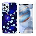 thumbnail image 1 of Slim-Fit Protective Phone Case compatible with iPhone 12 Pro Max, with Tempered Glass Screen Protector, by OneToughShield ® - Blossom Stars, 1 of 3