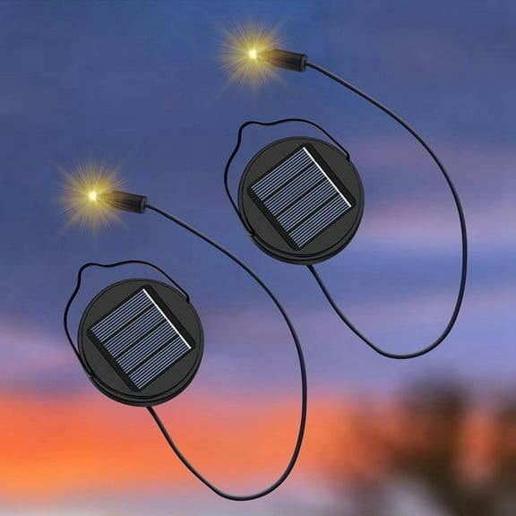 2Pack 600Mah Solar Lights Replacement Top for Outdoor Lantern Waterproof Garden, Yard,DIY Birthday Gifts