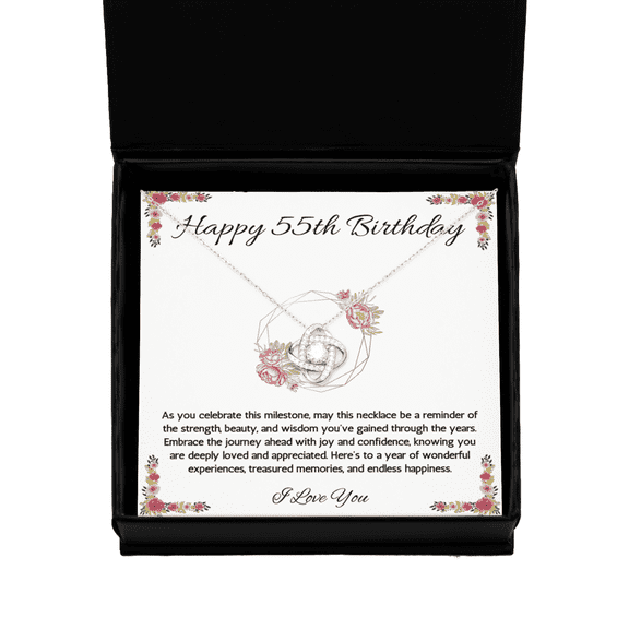 55th Birthday Gift Necklace, 55th Birthday Jewelry, Turning 55, necklace For Wife, Sister, Mom, Woman, Birthday Gift Necklace For 55 Year Old