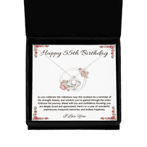 55th Birthday Gift Necklace, 55th Birthday Jewelry, Turning 55, necklace For Wife, Sister, Mom, Woman, Birthday Gift Necklace For 55 Year Old