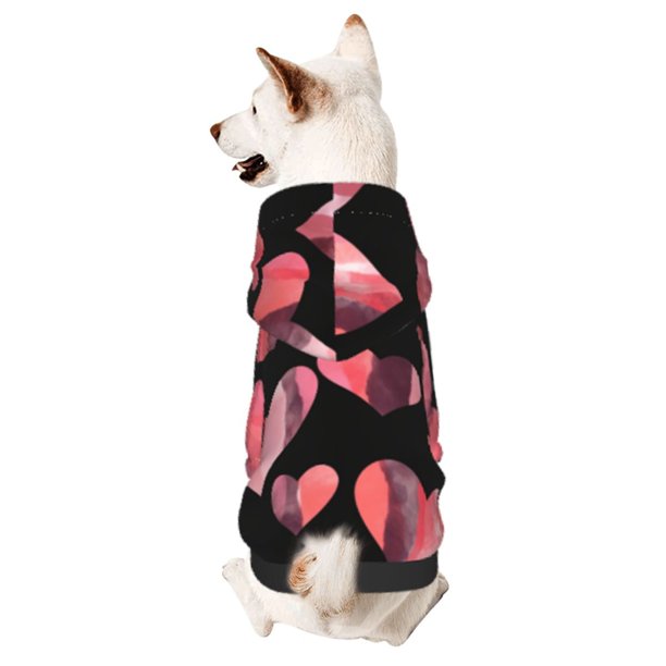 Balery Hearts Sudadera con Capucha para Perros Pequeños – Ropa para Mascotas, Disfraz para Perros y Gatos, Ideal para Fiestas y Cosplay-Small