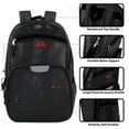 thumbnail image 3 of Single Solid Color Reflective Transparent See Through Mesh Stadium Approved Backpack for Travel and Commuting in Black, 3 of 6