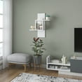 thumbnail image 3 of Ada Home Decor Furniture 25.2" 2 Tier White Waverley Modern Wall Shelf, 3 of 7