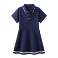 thumbnail image 4 of Maqroz Girls Tennis Dress Athletic Summer Short Sleeve Dresses Teen Button Down Lapel Golf School Sports Dresses A-Line Button Down Sundress Casual Midi Sundress 5-15 Years, 4 of 6