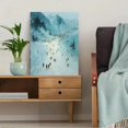 thumbnail image 5 of Winter Ski Mountain Canvas Wall Art, Abstract Forest Sports Print, Modern Textured Home Wall Decor, 5 of 8