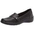 thumbnail image 2 of Clarks Women's Cora Daisy Loafer, Black Tumbled Leather, 2 of 2