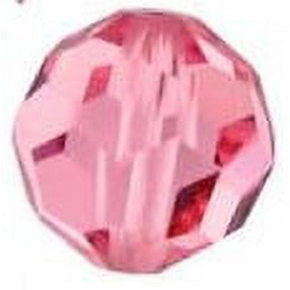 Swarovski Round Crystal Beads Item #5000 Rose Color 8mm Size - 12 Pieces