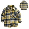 thumbnail image 2 of Little Boys Shirts & Tops Kids Toddler Flannel Shirt Jacket Plaid Long Sleeve Lapel Button Down Shacket Baby Boys Girls Fall Shirt Top Coat Outwear, 2 of 9