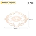 thumbnail image 2 of Uxcell 4Pack 12x17-in Retro Lace Placemat Oval French Crochet Doilies Coasters Pure Beige, 2 of 6