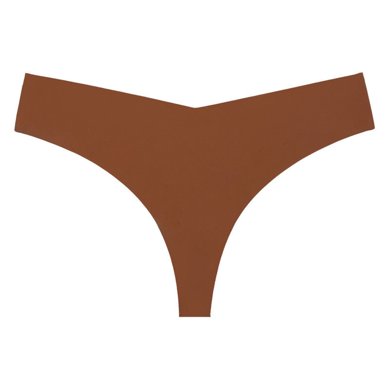adviicd t Panty for Women Women's Underwear, High Waist Cotton Breathable  Full Coverage Panties Brief Regular and Plus Size Brown Medium 