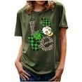 thumbnail image 1 of Meichang T-Shirts Joyeux Jour de la Saint-Patrick pour Femmes, Col Rond, Manches Courtes, Coupe Ample, Soldes 2025, 1 of 4