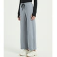 thumbnail image 5 of Xunlbb Wide Leg Pants Women Casual, Fashionable Women's Casual Solid Color Sports Pants With Split Legs ,Gray S, 5 of 6
