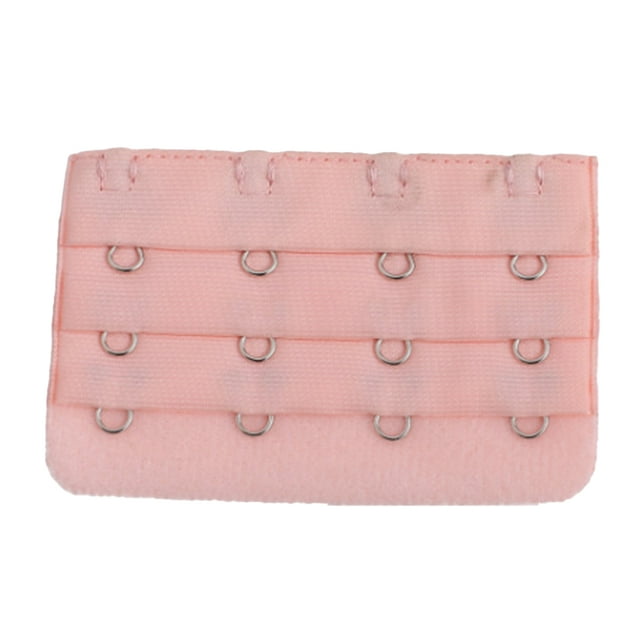 Langgg Extension Strap Bra Extenders Buckle 4 Hook Breathable Practical Accessories Adjustable Replacement 3 Rows Underwear orange