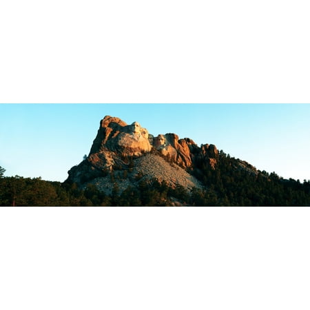 The Runners Shop Rapid City Low angle view of a monument Mt Rushmore National Monument Rapid City South Dakota USA Poster Print ()