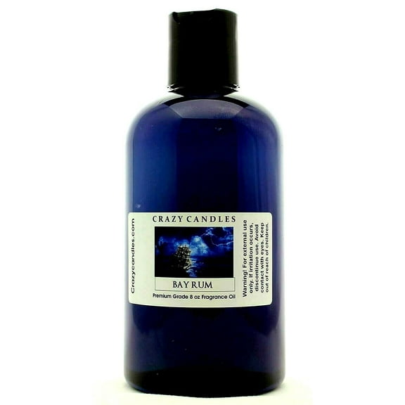 Crazy Candles 8oz Bay Rum Bottle 8 Fl Oz Each (237ml) Premium Grade Scented Fragrance Oil (The Traditional Man's Fragrance) Made in USA