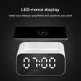 thumbnail image 4 of Radio Reloj Despertador Con Altavoz Bluetooth Relojes Despertadores Batería De Respaldo De Cabecera Y Alimentación De Red Utilizado Como Cargador Inalámbrico Y Cargador Usb Pantalla De Espejo Led Advancent HA025271-02, 4 of 5