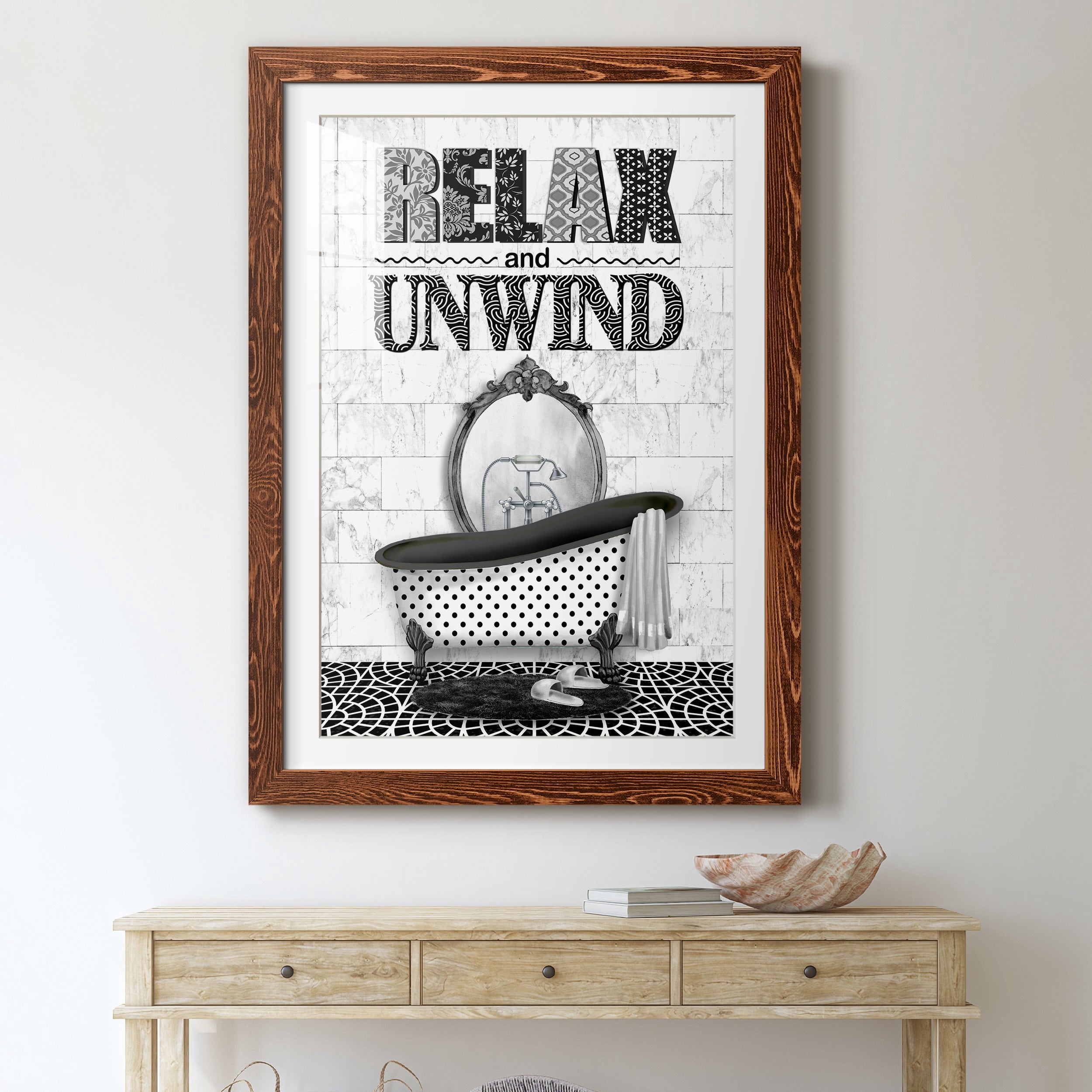 Relax and Unwind - Premium Framed Print - Distressed Barnwood Frame - Ready to Hang