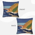 thumbnail image 4 of LNWH Vintage Mountain Landscape Throw Pillow Covers, Square Soft Linen Decorative Pillow Cases, 16"x16", 4 of 8