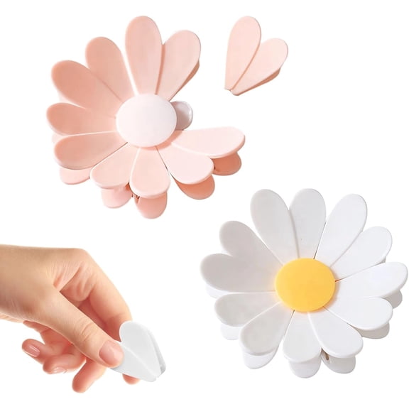 Flower Butterfly Bag Clips for Airtight Seal Fridge Decor, 3D Plastic Flower Snack Sealing Clip, 2-Pack Blossom Refrigerator Magnetic Sealing Clips, Refrigerator Magnet Sealing Clip, 2 Pcs