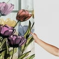 thumbnail image 3 of JEUXUS Tulip Scape X-Ray Shower Curtain for Bathroom Decoration White, 3 of 6