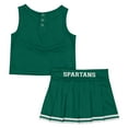 thumbnail image 2 of Girls Toddler Colosseum Green Michigan State Spartans Time For Recess Cheer Top & Skirt Set, 2 of 2