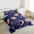 thumbnail image 4 of Feelyou Hippie Sun Moon Bedding Comforter Set, Mystic Western Constellation Twin Comforter Sets, Bohemian Stars Print Reversible Bedding Set, Microfiber Bedroom Decor, 2-Piece, 4 of 9