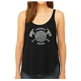 thumbnail image 1 of LA Pop Art Women's Premium Word Art Flowy Tank Top - FIREMAN'S PRAYER, 1 of 2