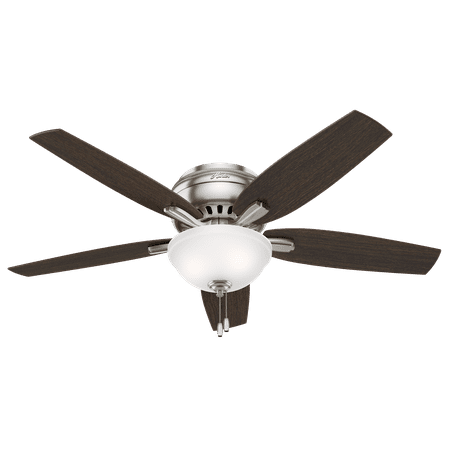 52" Hunter Newsome Low Profile Bowl Light Brushed Nickel ...