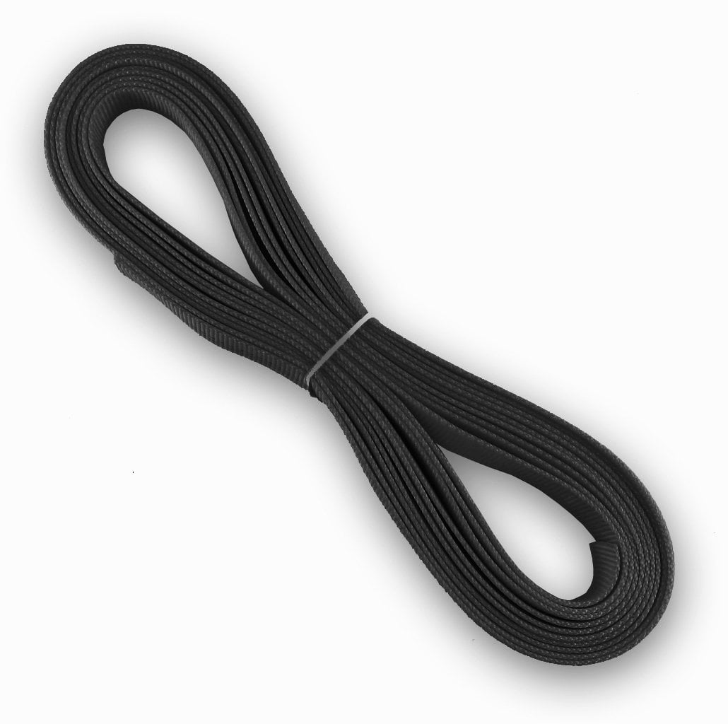 1" Tubular Nylon Webbing (22.5'), Black, DImensions 3.5 W x 9 H x 1 D