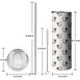 thumbnail image 5 of 20oz White Cow Head Pattern Skinny Tumblers Stainless Steel Tumbler with Lid and Straw,Vacuum Insulated Double Wall Travel Tumbler Cups with Cleaning Brush for Coffee,Tea, 5 of 6