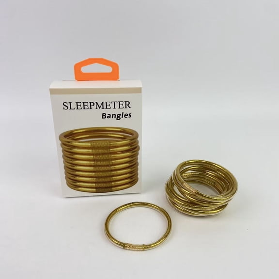 SLEEPMETER Bangles, Gold Powder Lining Fashion Jewelry - Lightweight Cute Bracelets for Women