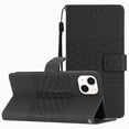 thumbnail image 1 of For Iphone 14 Plus Diamond Embossed Skin Feel Leather Phone Case With,iPhone 15 Pro Max, 1 of 6
