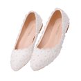 thumbnail image 2 of 1 par de zapatos informales de encaje con perlas para mujer, zapatos antideslizantes de suela plana, calzado para mujer, 2 of 5