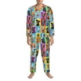 thumbnail image 4 of Bingfone Men'S Pajama Set 2 Piece Loungewear Pjs, Long Sleeve With Pajama Pants-Cute Dogs Collage, 4 of 9
