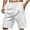 White, variant on Dagugfen Mens Shorts Casual Knee Length Drawstring Elastic Waist Loose Stretch Summer Beach Shorts
