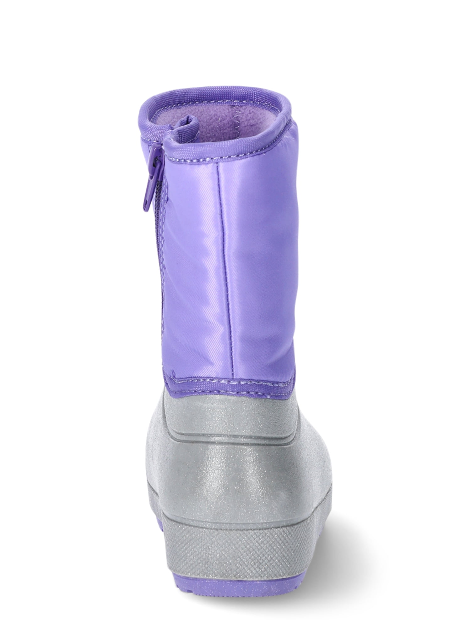 Wonder Nation Girls Glitter Winter Boots with Side Zip