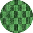 thumbnail image 1 of Ahgly Company Indoor Round Abstract Emerald Green Modern Area Rugs, 7' Round, 1 of 4