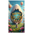thumbnail image 2 of Floral Design Easter Bunny Happy Easter Banner Party Decoration Background for Easter Celebrations Easter Egg Hunts Photography Props Family Gatherings, 2 of 8