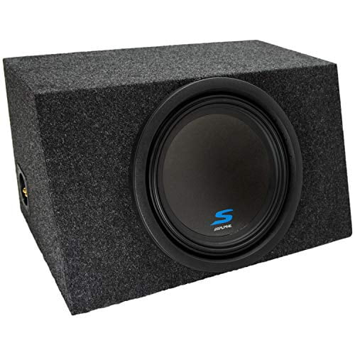 American Sound Connection Universal Car Stereo Hatchback Sealed Single 12" Alpine S-W12D4 Type S Car Audio Subwoofer Custom Sub Box Enclosure Package