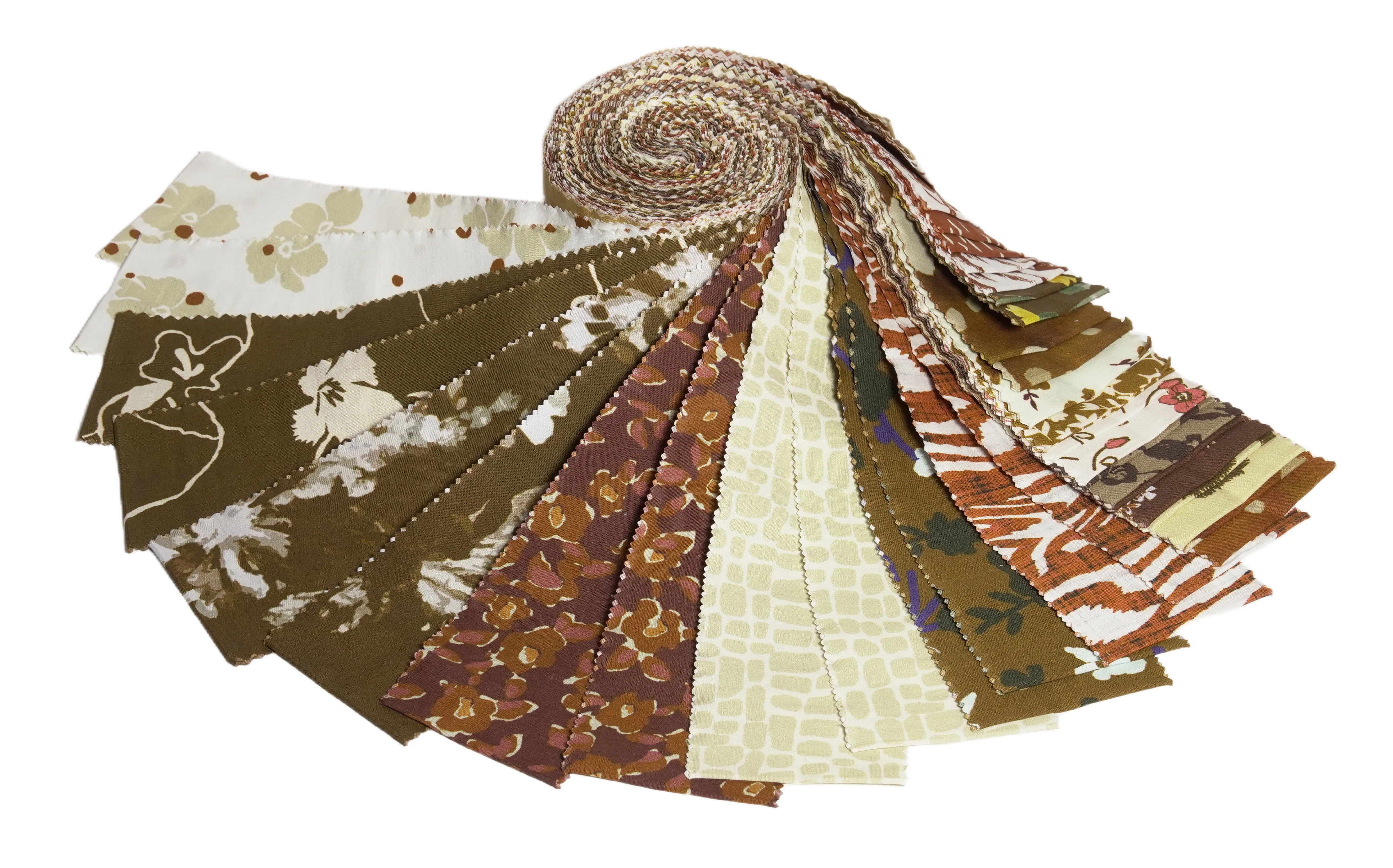 Soimoi 40Pcs Florals Print Cotton Precut Fabrics for Quilting Craft Strips 2.5 x 42 inches Jelly Roll