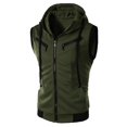 thumbnail image 1 of Hombres Zip Up Sin Mangas Chaleco Con Capucha Chaleco Con Capucha Sudadera Chaqueta Chaleco Top-e, 1 of 2