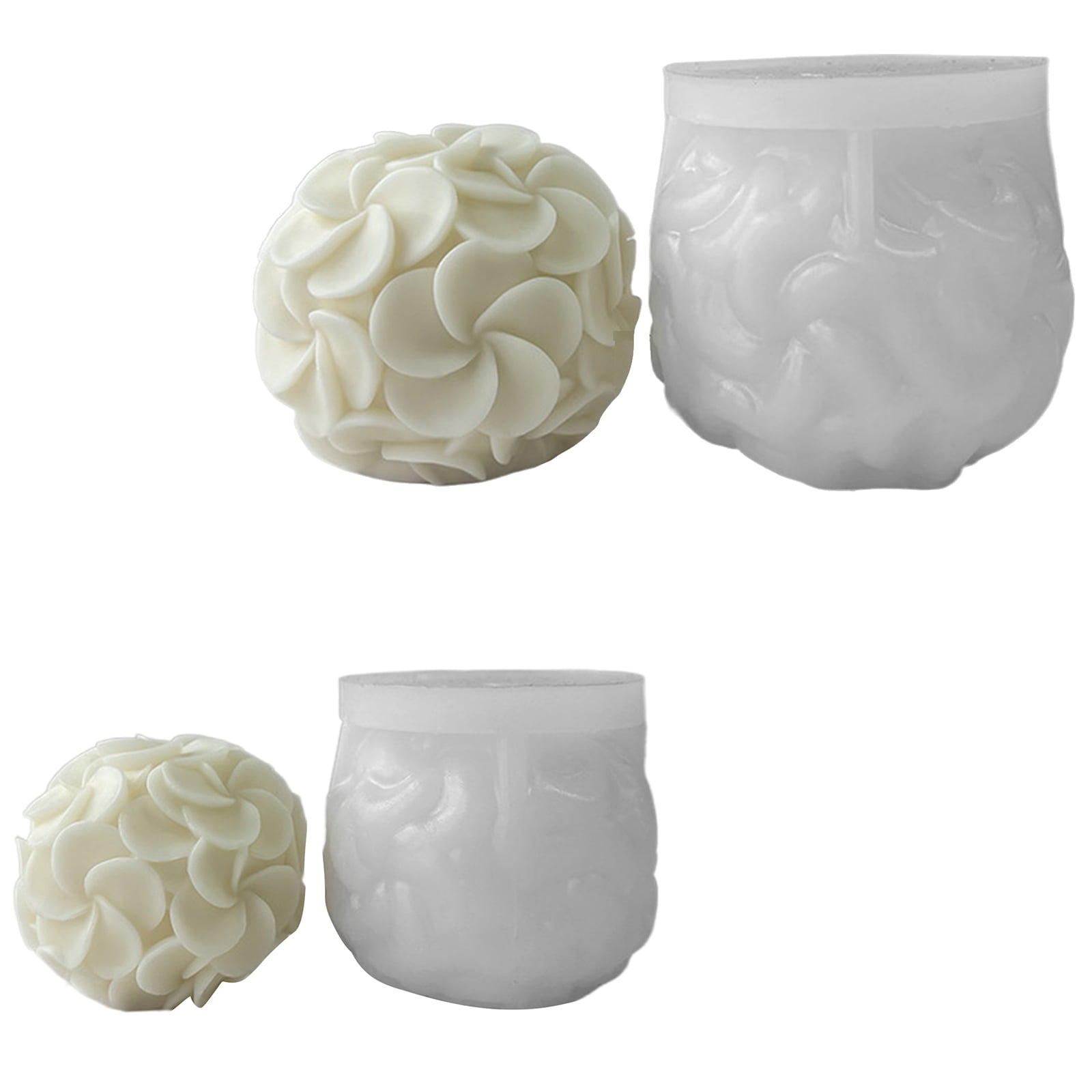 Silicone Soap Molds Flower Candle Mould Silicone Crafts Moulds Hydrangea Shaped Perfect Gift for DIY Hand-Making Lover