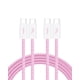 thumbnail image 1 of Cable USB C a USB C, paquete de 2 unidades, Belkin, 2 m, 60 W, color rosa, 1 of 8
