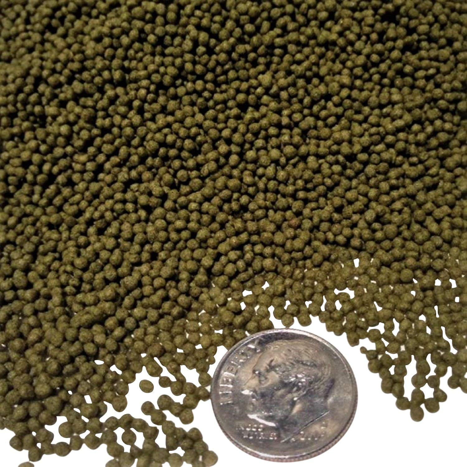 Aquatic Foods Spirulina Green Gro 1/32" Floating Pellets for Small & Baby Koi, Pond Fish ALL Tropical Fish…4-lbs
