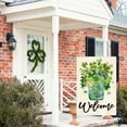thumbnail image 3 of Sm:)e Welcome Watercolor Lucky Clover St.Patrick's Day Garden Flag 12 x 18 Inch, 3 of 7
