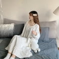 thumbnail image 3 of Pijamas de verano para mujer, camisón para estudiantes, linda falda de verano para niñas, ropa de abrigo estilo princesa, ropa para el hogar, 3 of 6